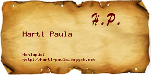 Hartl Paula névjegykártya
